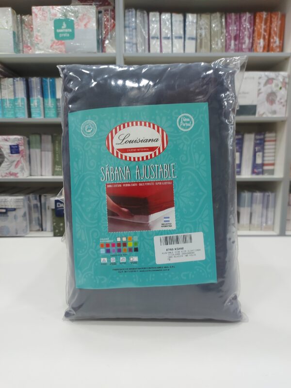 Sabana  Ajustable Lousiana 100% algodón 180 Hilos King Size/Gris topo