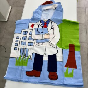 Poncho Toalla Microfibra Infantil Con Capucha/Doctor
