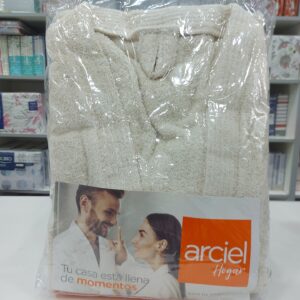 BATA DE TOALLA ARCIEL 100% ALGODON 400GRS UNISEX/Talle XXL/Natural