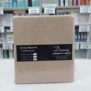 Mantel Antimanchas Rectangular Blanco Dumoy/beige 140 x 310cm.
