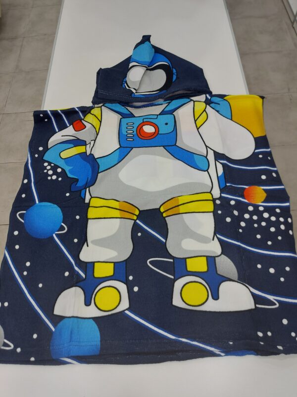 Poncho Toalla Microfibra Infantil Con Capucha/Astronauta