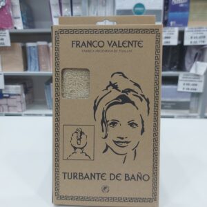 Turbante Baño Toalla de Cabeza Franco Valente/Beige 100% Algodón.