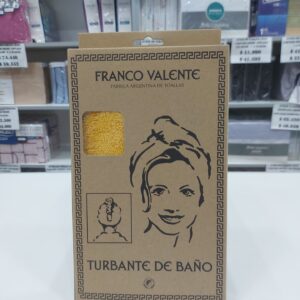 Turbante Baño Toalla de Cabeza Franco Valente/Curcuma 100% Algodón.