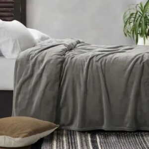 Frazada Flannel Palette Degas Liso 2 1/2 plazas/Gris Oscuro