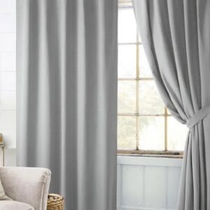 Juego de Cortinas Jean Cartier Florencia Jacquard con presillas y agarraderas 145 x 205cm c/ paño/Dots GRIS