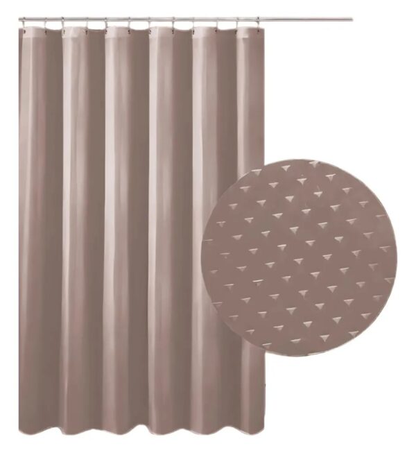 Cortina De Baño Catana Home Diamante Impermeable 180 x180cm/Marron