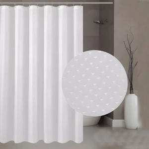 Cortina De Baño City Blanco Diamante Impermeable 180 x180cm/Blanco
