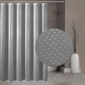 Cortina De Baño Catana Home Diamante Impermeable 180 x180cm/gris