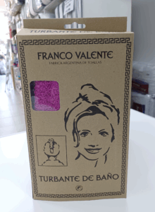 Turbante Baño Toalla de Cabeza Franco Valente/Violeta 100% Algodón.