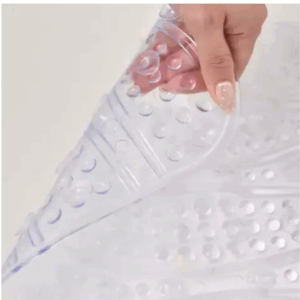 Alfombra Baño pvc ONDULADA para ducha 40 x 70cm/Cristal