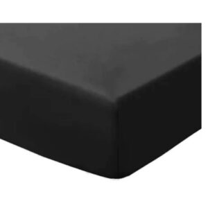 Sabana Ajustable Delfin Blanco 150 Hilos Percal 100% Elastizada Twin/Negro