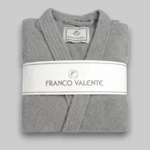 Bata De Toalla Franco Valente 100% Algodón Calidad Premium Talle XL/Cemento