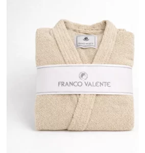 Bata De Toalla Franco Valente 100% Algodón Calidad Premium Talle M/Beige
